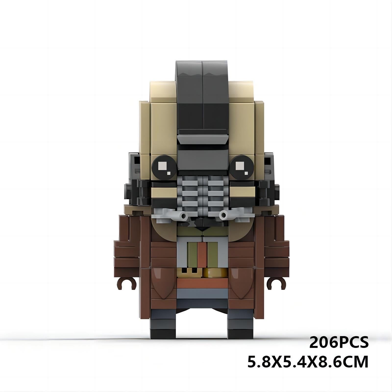 bane trench coat brickheadz building set | lego-compatible dc moc - 5