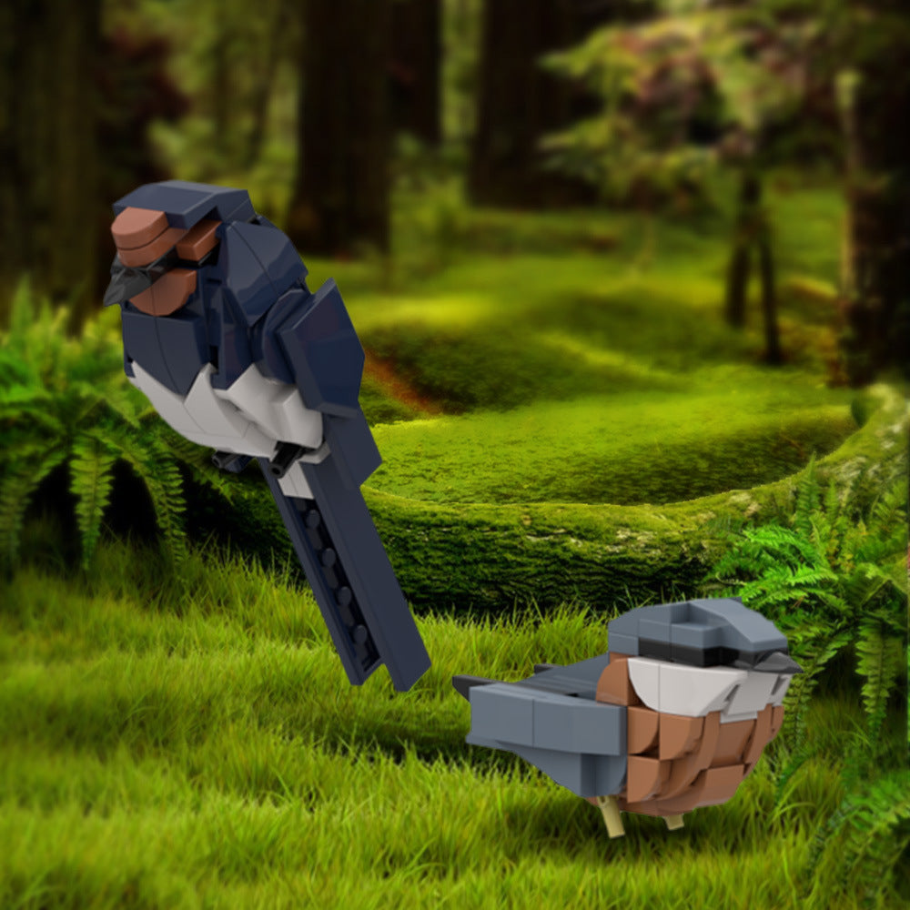 barn swallow and eurasian nuthatch building set | moc-133577 - 1