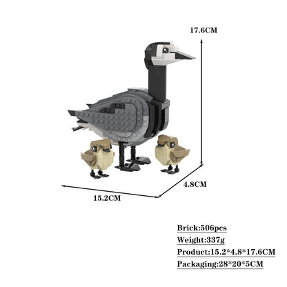 barnacle goose and goslings building set | moc-174477 - 4