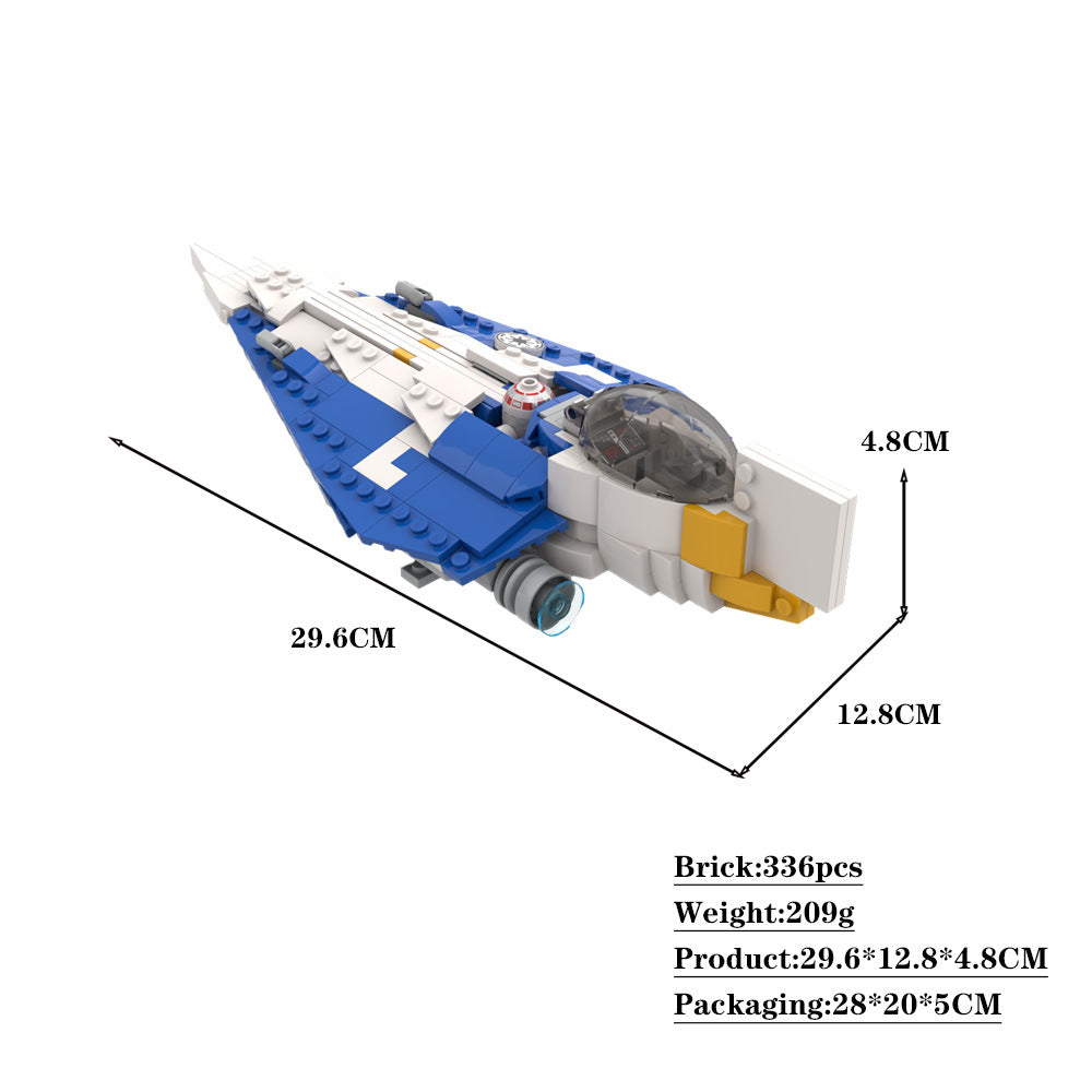 barriss offee's delta-7b starfighter building set | moc-60030 - 4