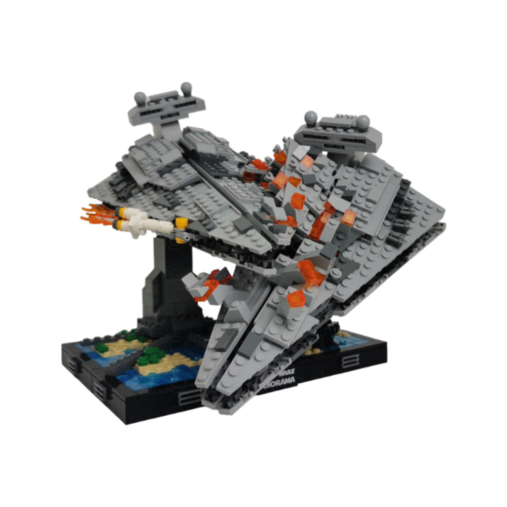 battle over scarif diorama building set | star wars | moc-111499 - 2