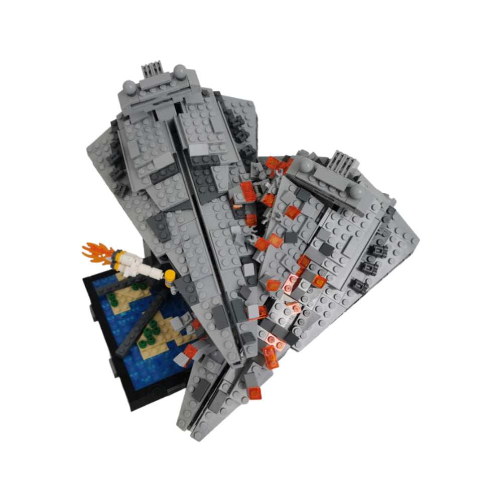battle over scarif diorama building set | star wars | moc-111499 - 3