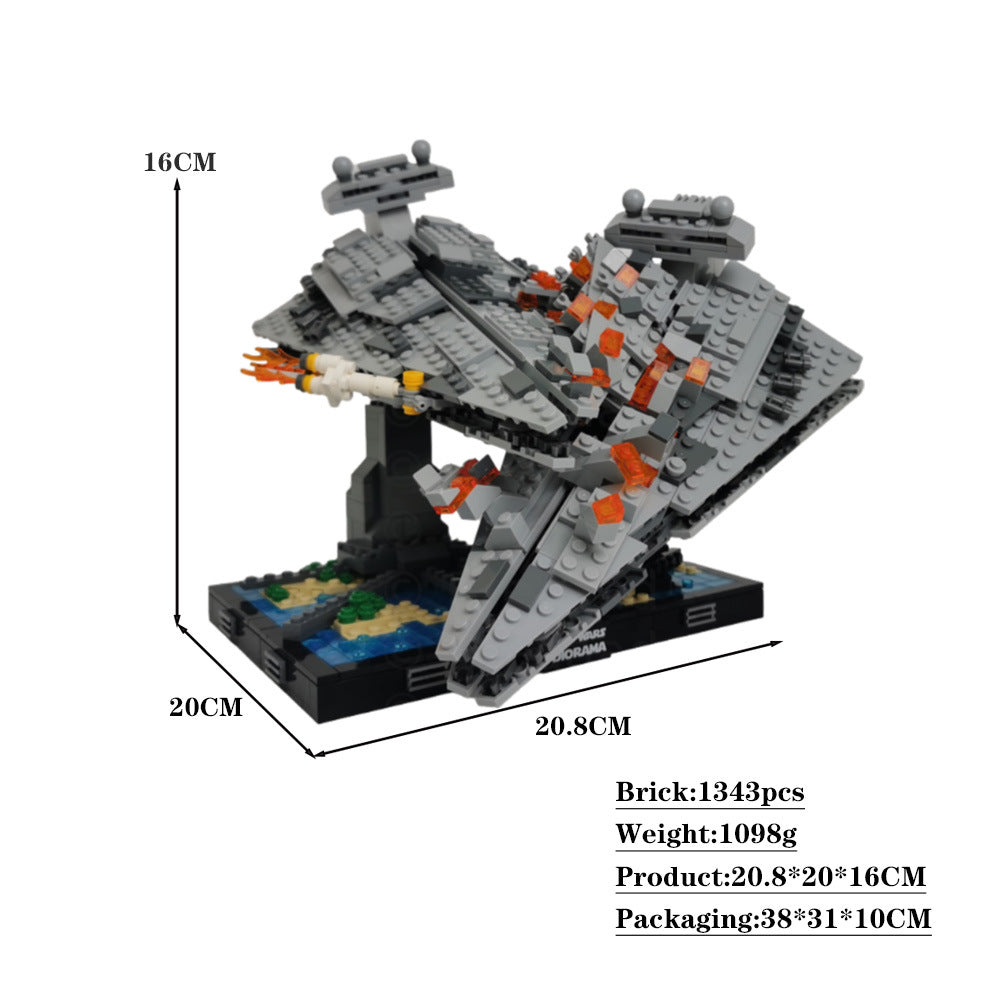 battle over scarif diorama building set | star wars | moc-111499 - 4