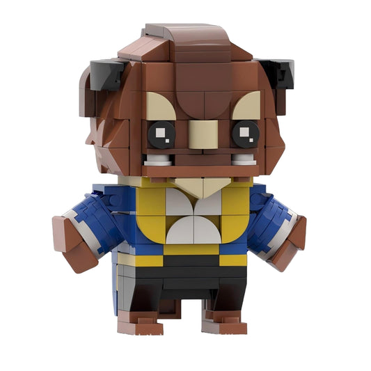 beast brickheadz moc set | beauty and the beast | lego compatible - 1