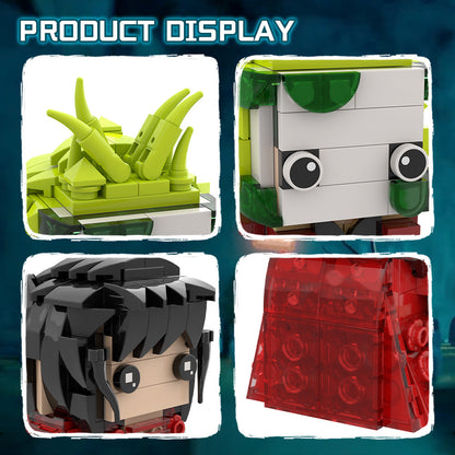 beetlejuice and lydia deetz wedding brickheadz building set | lego compatible - 3