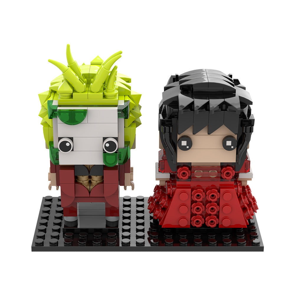beetlejuice and lydia deetz wedding brickheadz building set | lego compatible - 5