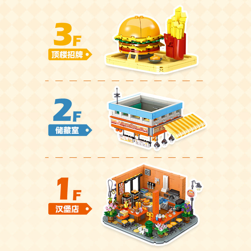 berger shop building set - 1727 pcs | jie star 9082 - 1