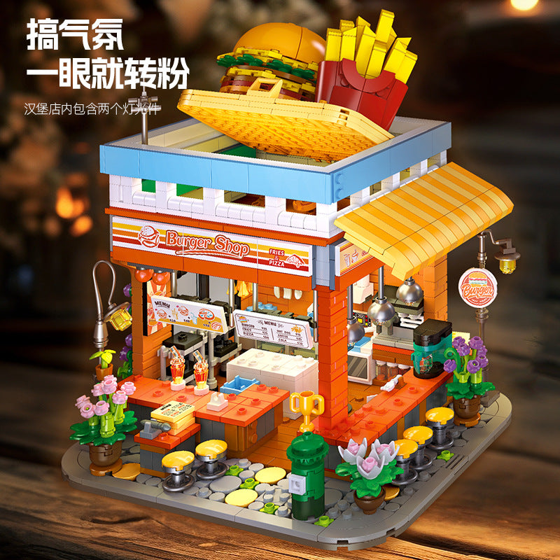 berger shop building set - 1727 pcs | jie star 9082 - 3