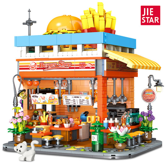 berger shop building set - 1727 pcs | jie star 9082 - 4