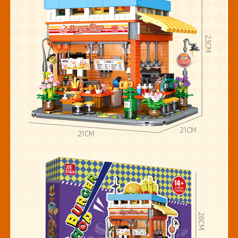 berger shop building set - 1727 pcs | jie star 9082 - 6