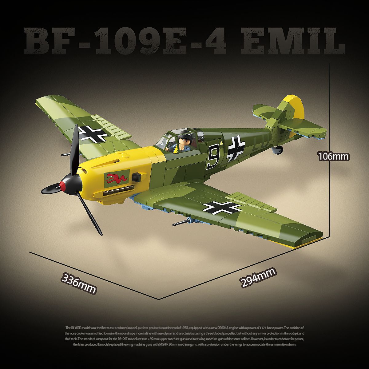 bf-109e-4 emil fighter - quan guan 100288 - 3