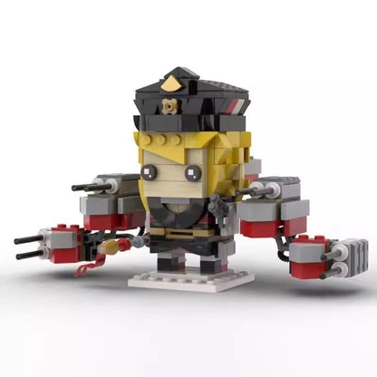 bismarck - al - iron blood battleship brickheadz building set | moc-122183 - 1