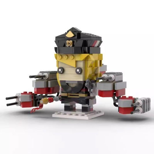 bismarck - al - iron blood battleship brickheadz building set | moc-122183 - 1