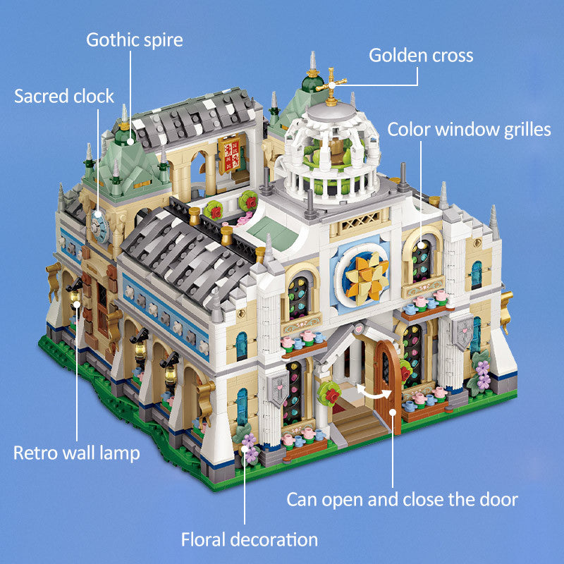 Blocks Wedding Chapel Assembled Puzzle Toys 3308 pcs