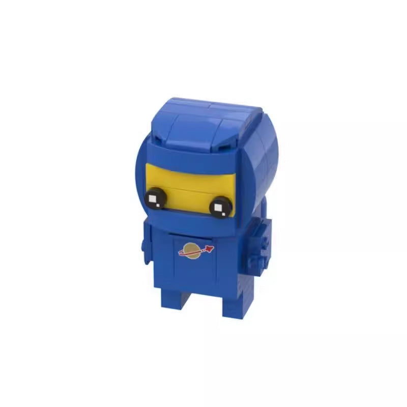 blue astronaut brickheadz building set | classic spaceman | moc-86057 - 2