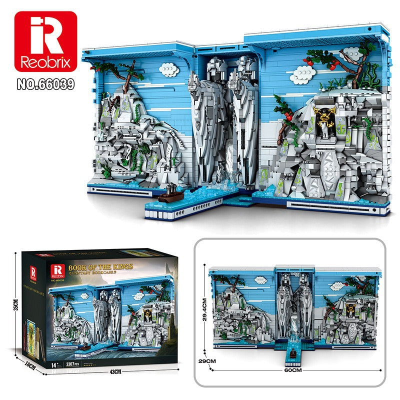 books of the kings - fantasy bookcase building blocks set - reobrix - 6