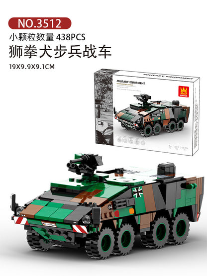 boxer armored vehicle building blocks set - wange bricks 438 pcs - 4