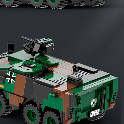 boxer armored vehicle building blocks set - wange bricks 438 pcs - 5