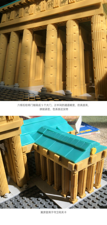 brandenburg gate, berlin - building blocks set - wange 6211 - 11