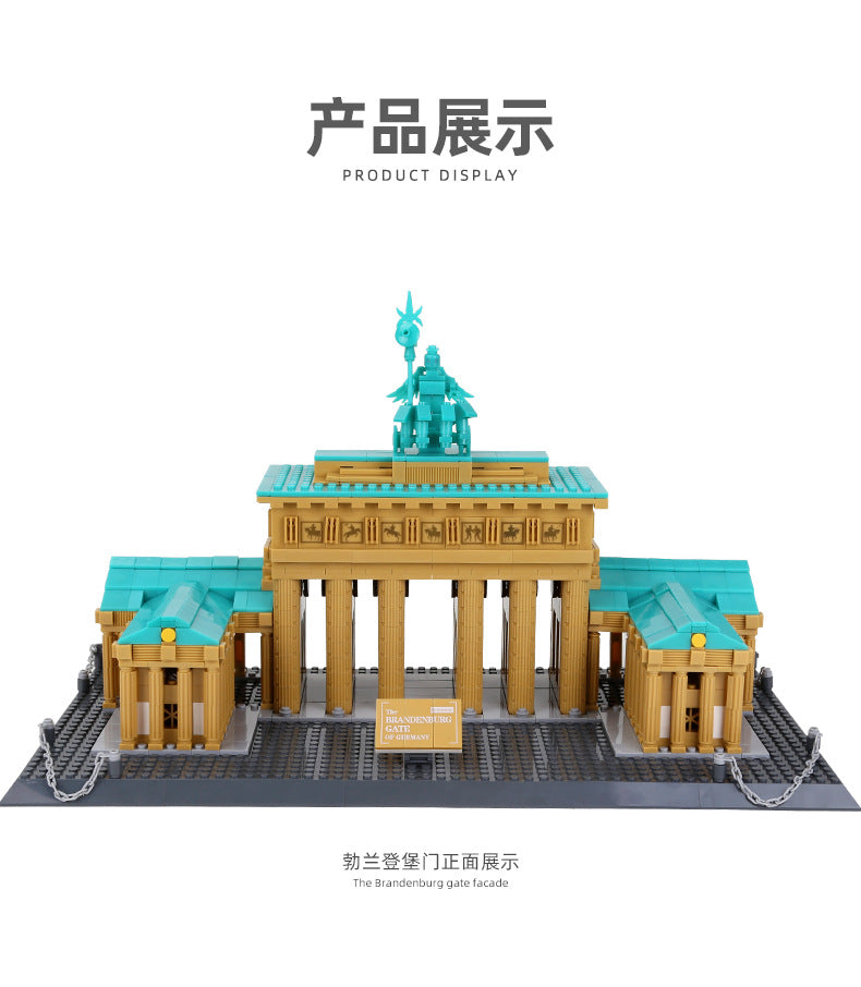 brandenburg gate, berlin - building blocks set - wange 6211 - 5