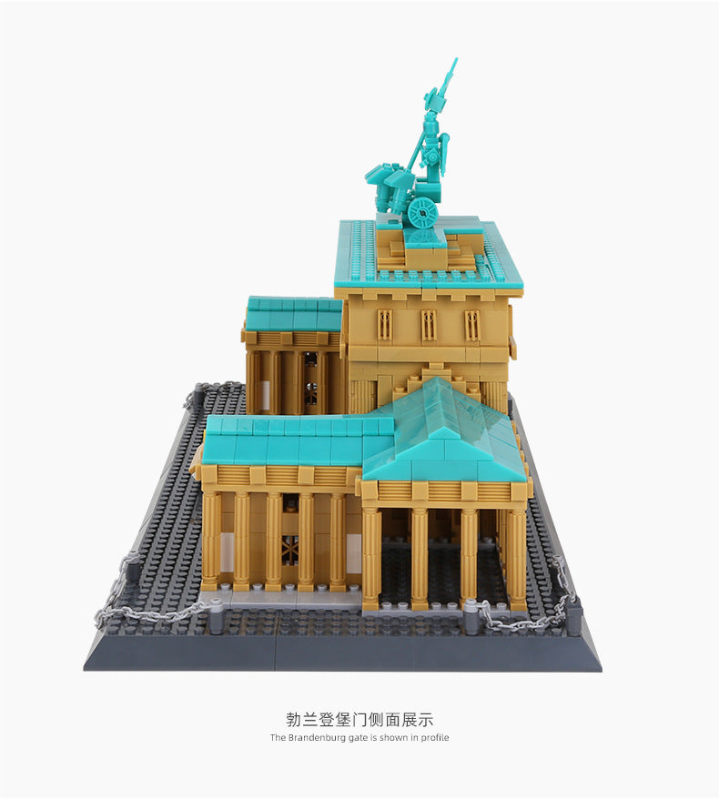 brandenburg gate, berlin - building blocks set - wange 6211 - 6