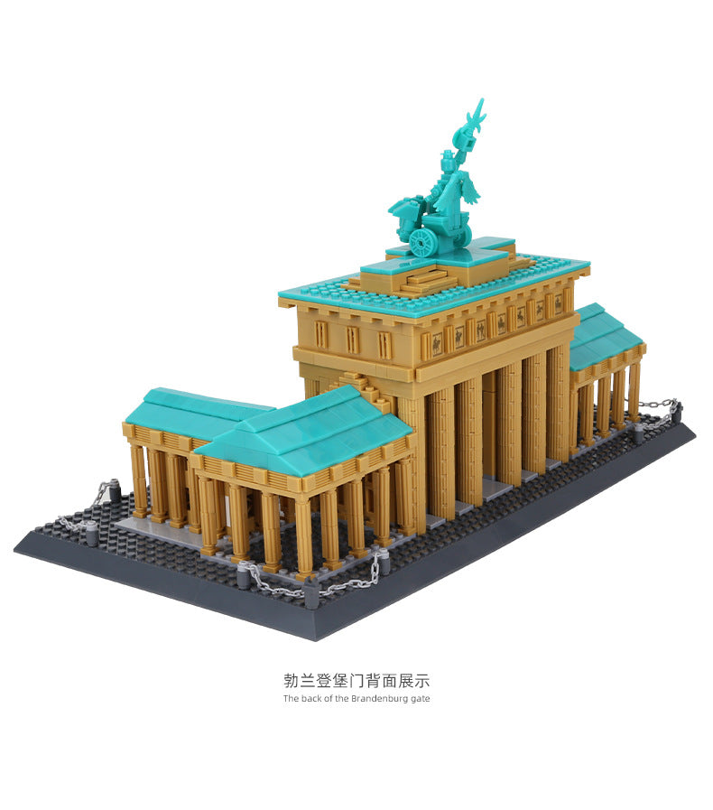 brandenburg gate, berlin - building blocks set - wange 6211 - 7