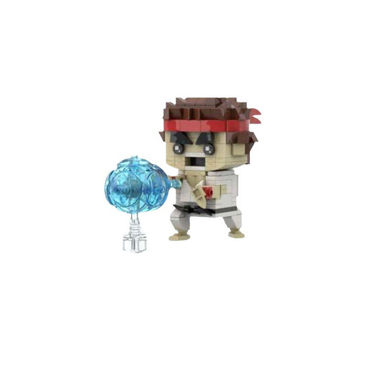 brickpop ryu brickheadz building set | street fighter 2 | moc-62568 - 3