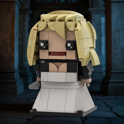 bride of chucky brickheadz building set | lego compatible - 1