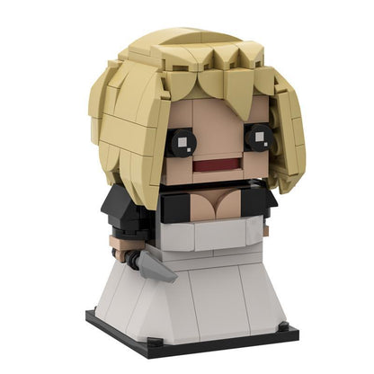 bride of chucky brickheadz building set | lego compatible - 3