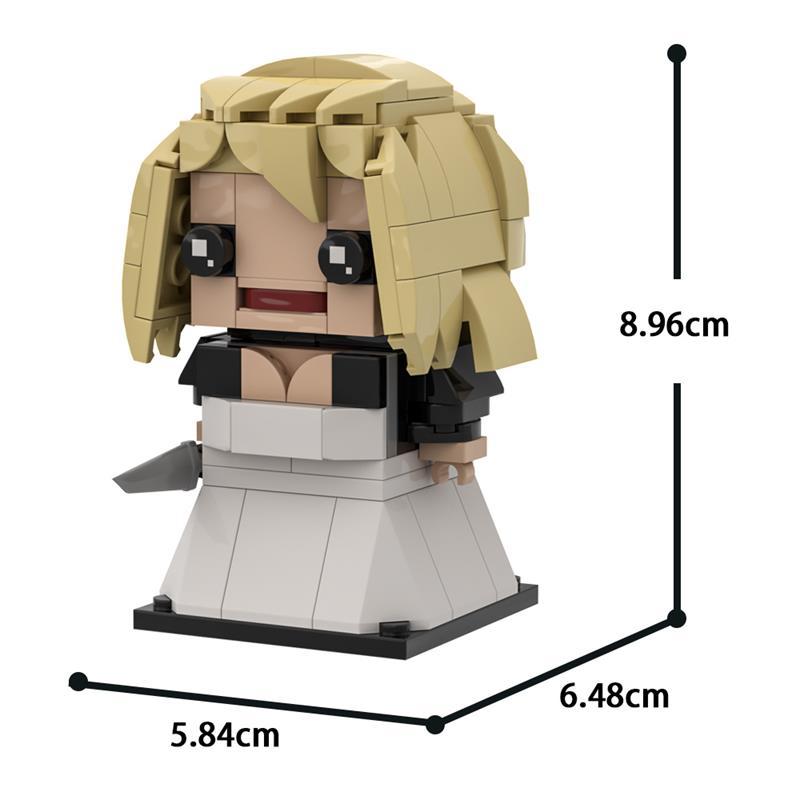 bride of chucky brickheadz building set | lego compatible - 4