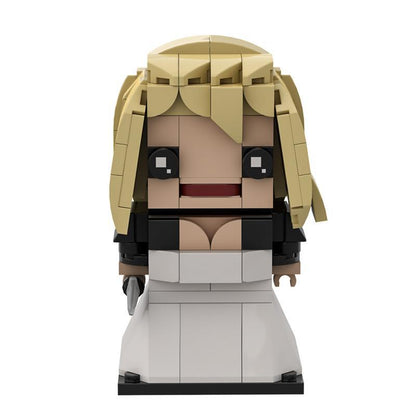 bride of chucky brickheadz building set | lego compatible - 5