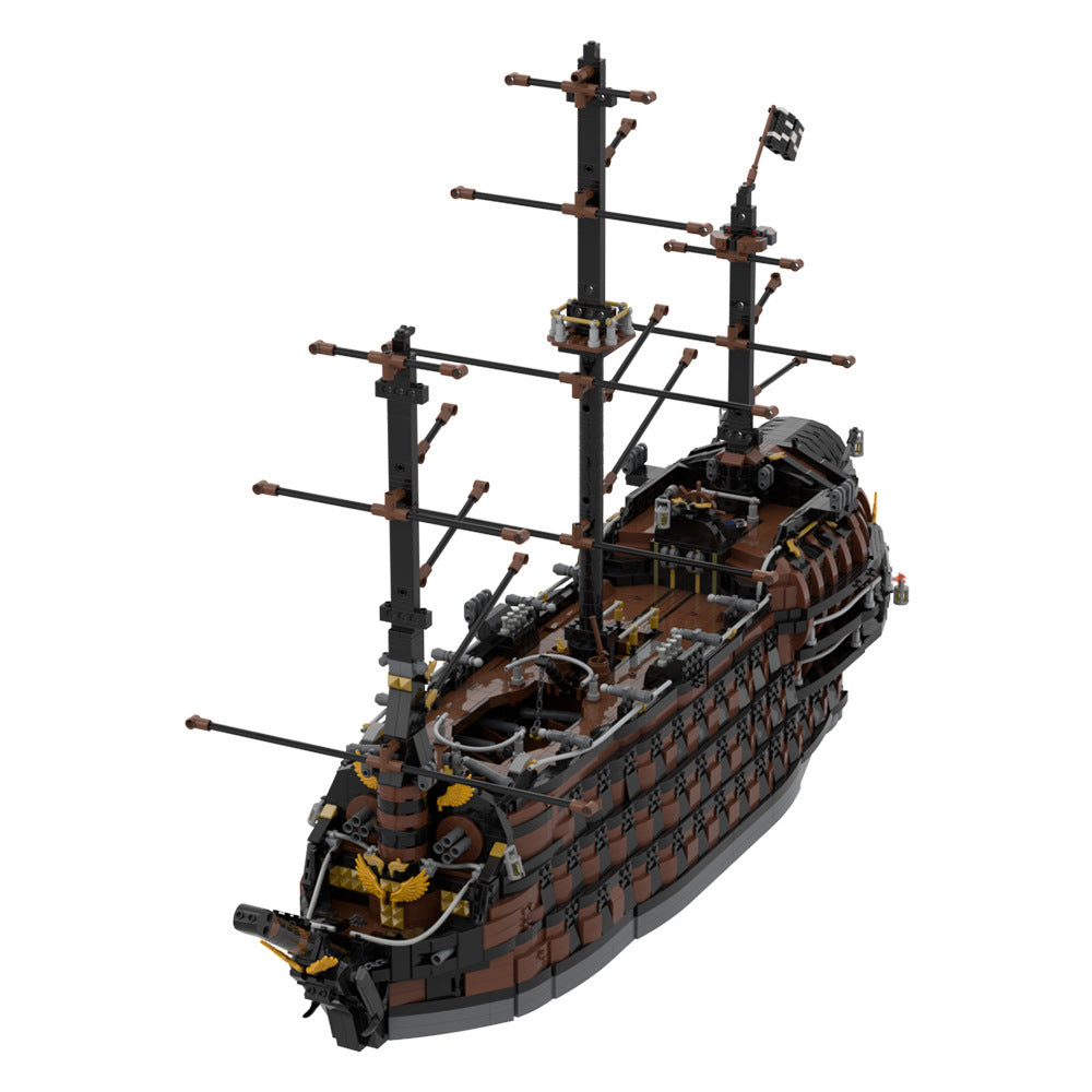 brown pirate ship building set | moc-156339 - 3