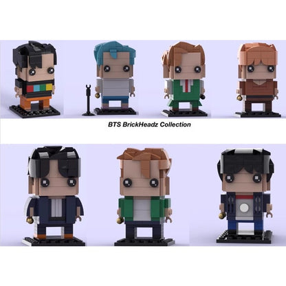 bts bundle brickheadz building set | moc-76656 - 6