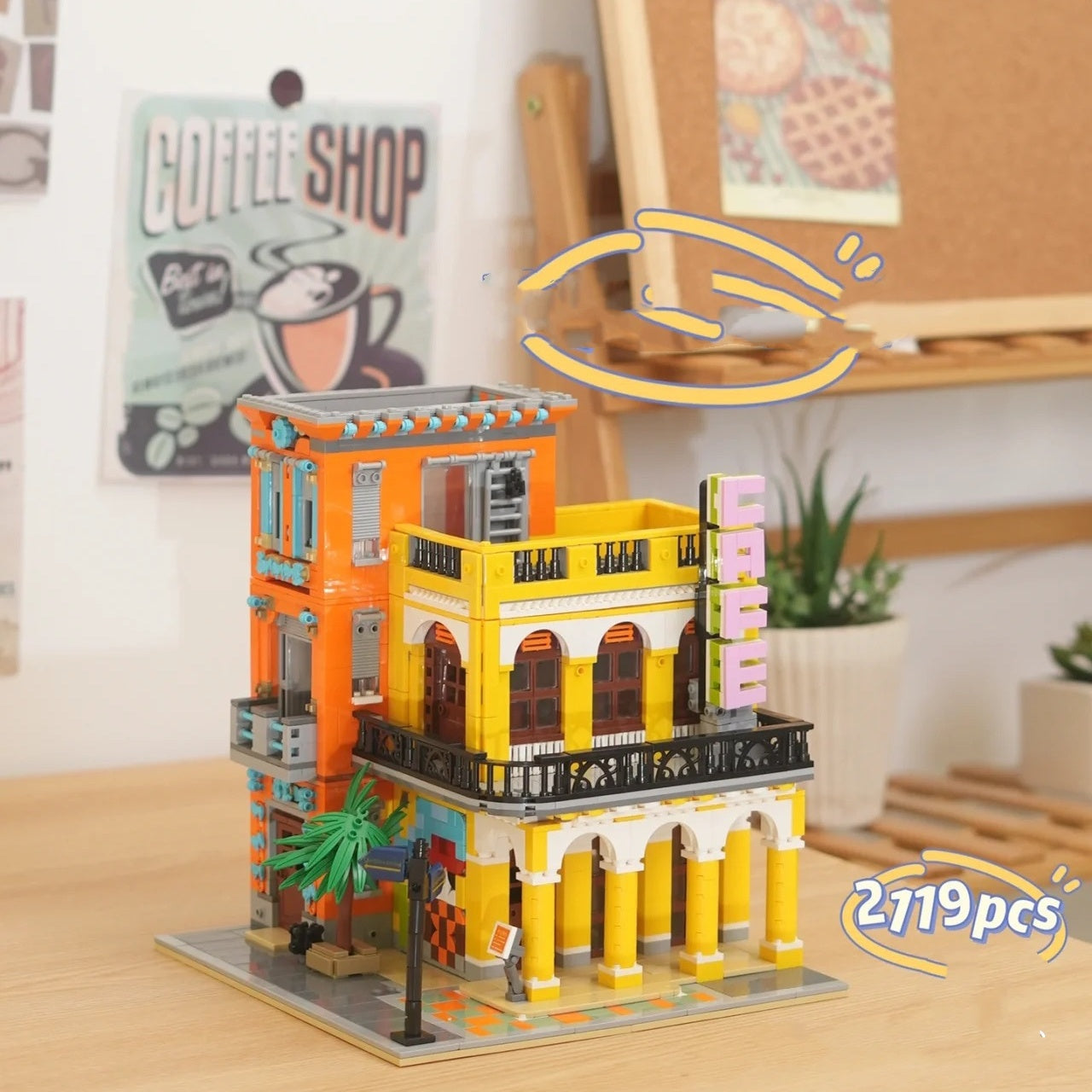 Building Block New Mini Grain Havana Coffee House 2300 pcs 6020Style