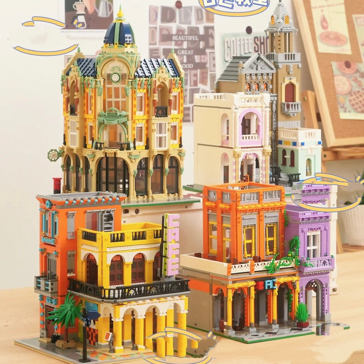 Building Block New Mini Grain Havana Coffee House 2300 pcs