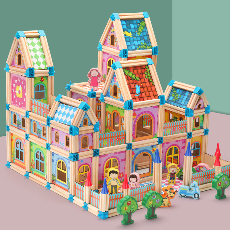 Building Block Variety Of Creativity To Build Castle 128/268 pcs