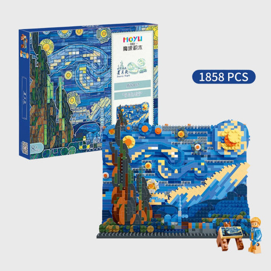 Building Blocks Magic Domain Small Particles Puzzle 1858/2296 pcs Starry Moon Night doll delive