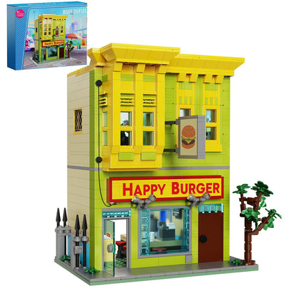 burger house building kit, restaurant playset - bob's burgers - 6