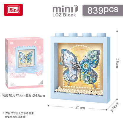 butterfly building blocks 3d picture with light - loz 1960 - 7