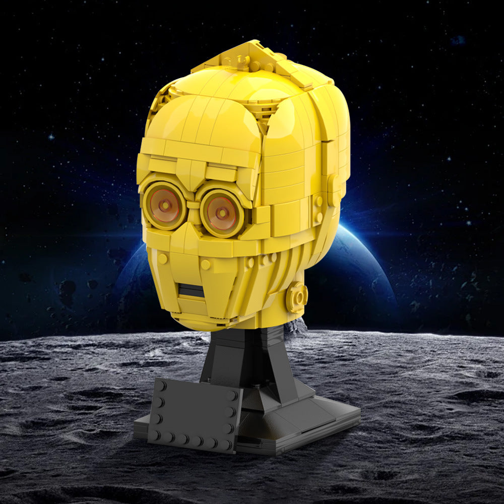 c-3po head building set | star wars helmet | moc-141244 - 1