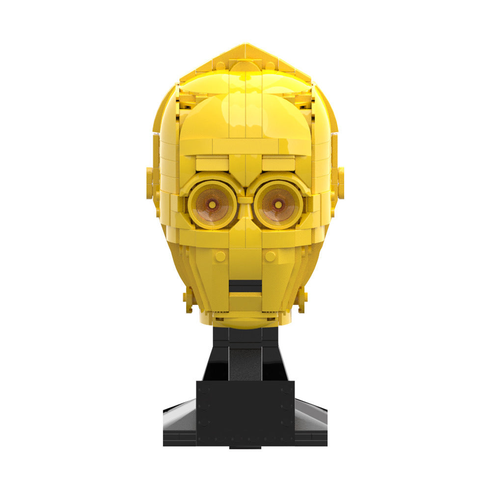 c-3po head building set | star wars helmet | moc-141244 - 5