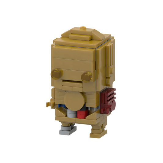 c3po brickheadz building set | star wars | lego-compatible moc - 1