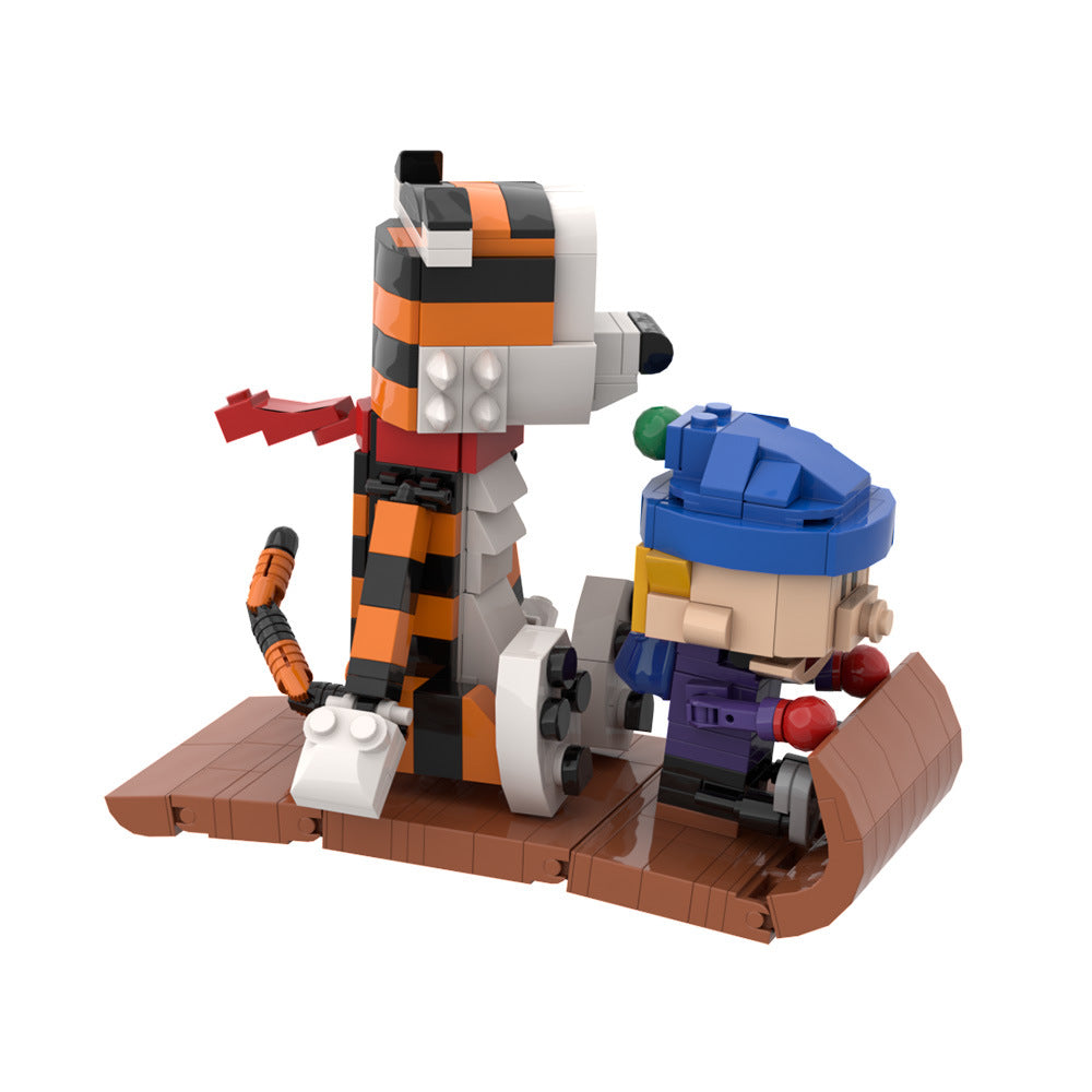 calvin and hobbes sled adventure building set - 347 pcs - 3