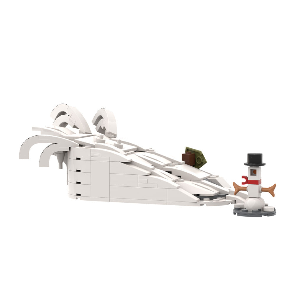 calvin and hobbes sledding building set | lego compatible - 6