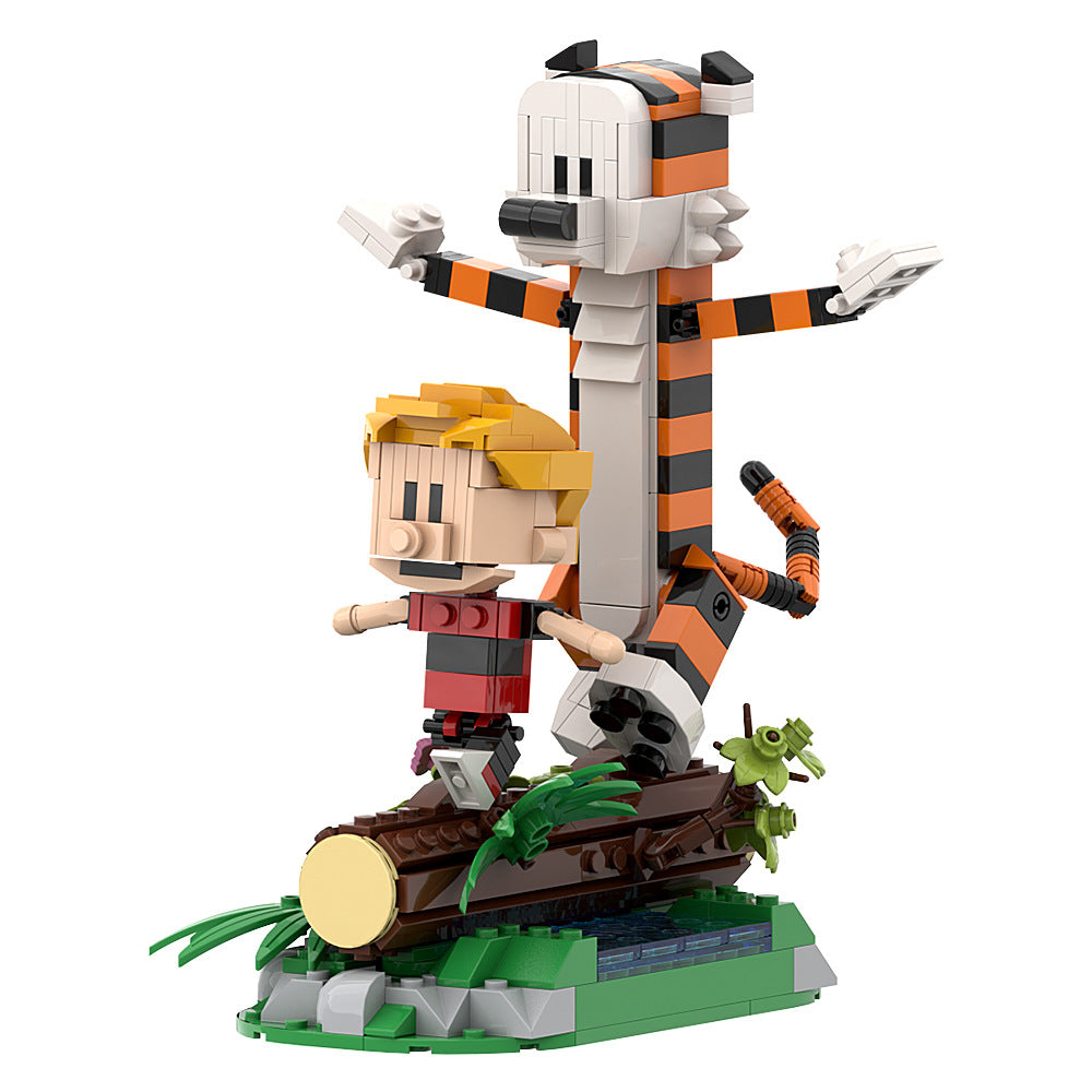 calvin and hobbes - tigger moc building blocks | gobricks a1392 - 3