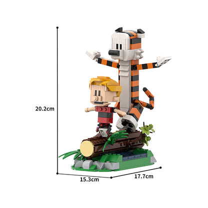 calvin and hobbes - tigger moc building blocks | gobricks a1392 - 4