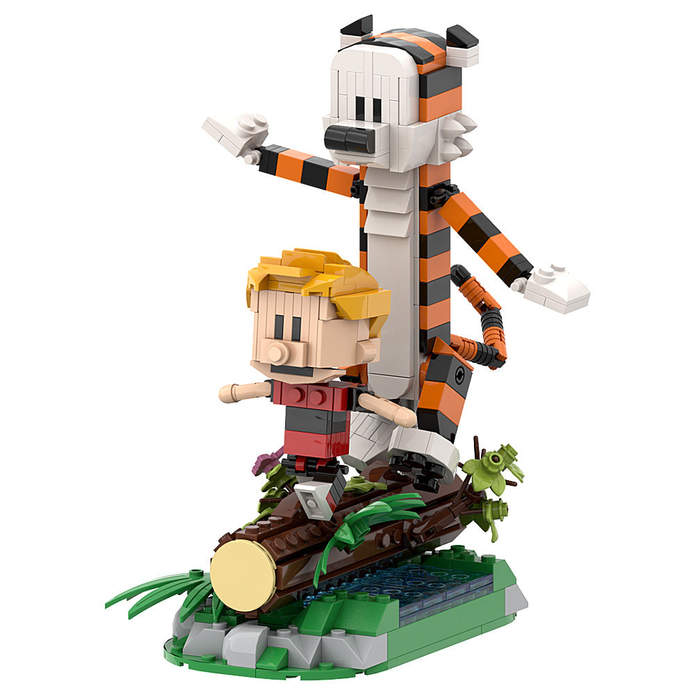 calvin and hobbes - tigger moc building blocks | gobricks a1392 - 5