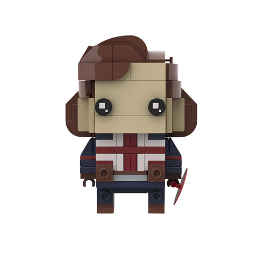captain carter brickheadz building set | lego-compatible moc toy - 1