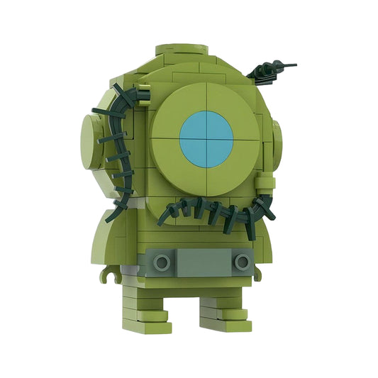 captain cutler ghost brickheadz building set | scooby-doo moc - 1