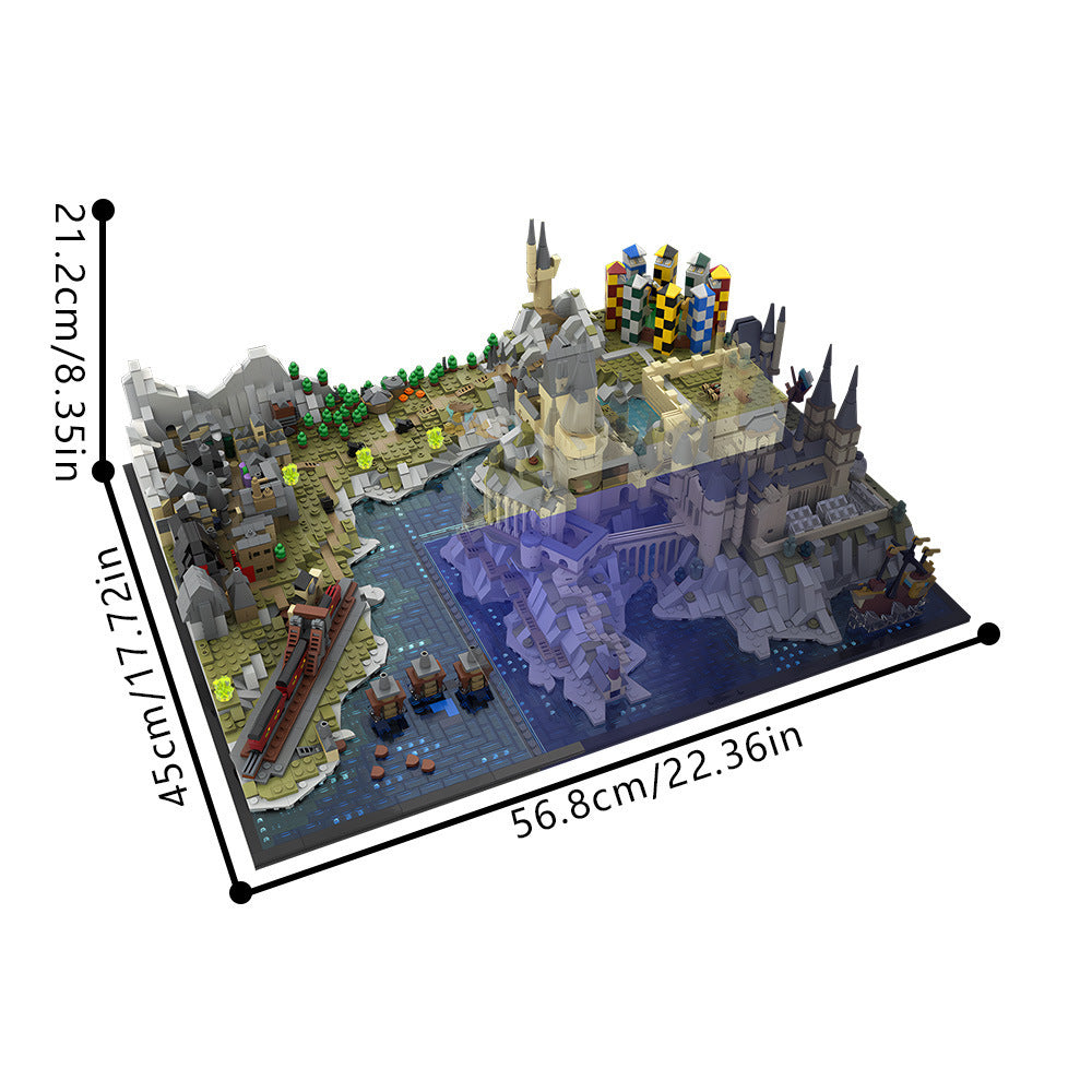 castle grounds and hogsmeade village expansion building set | moc-203377 - 4